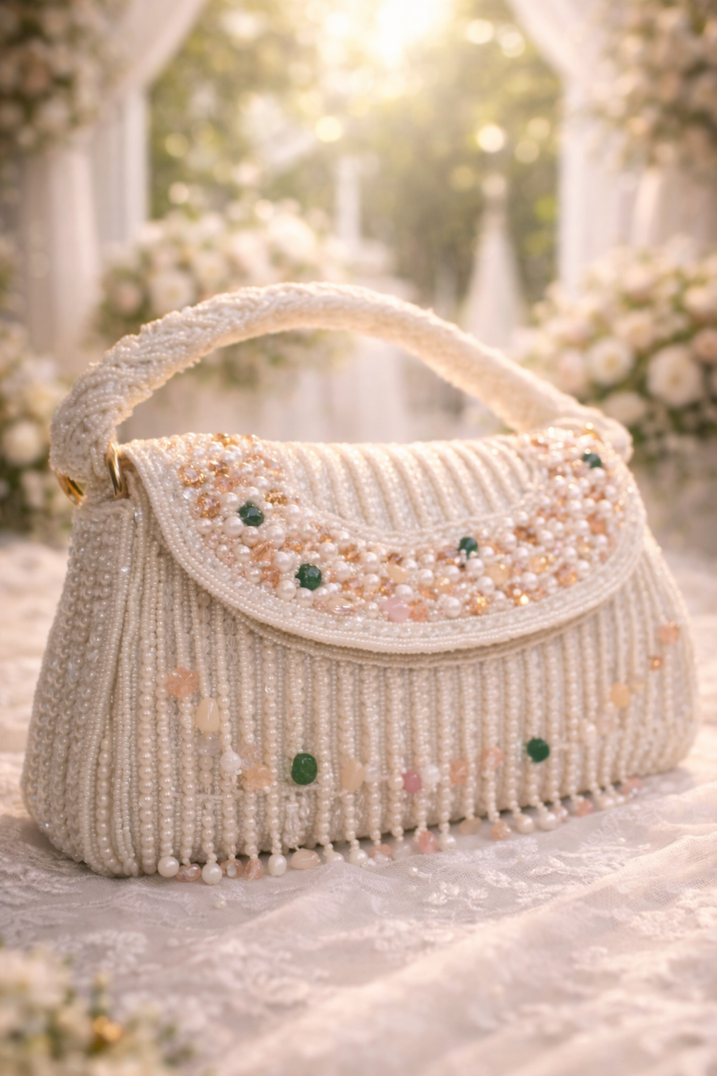Snow White Pearl Bag