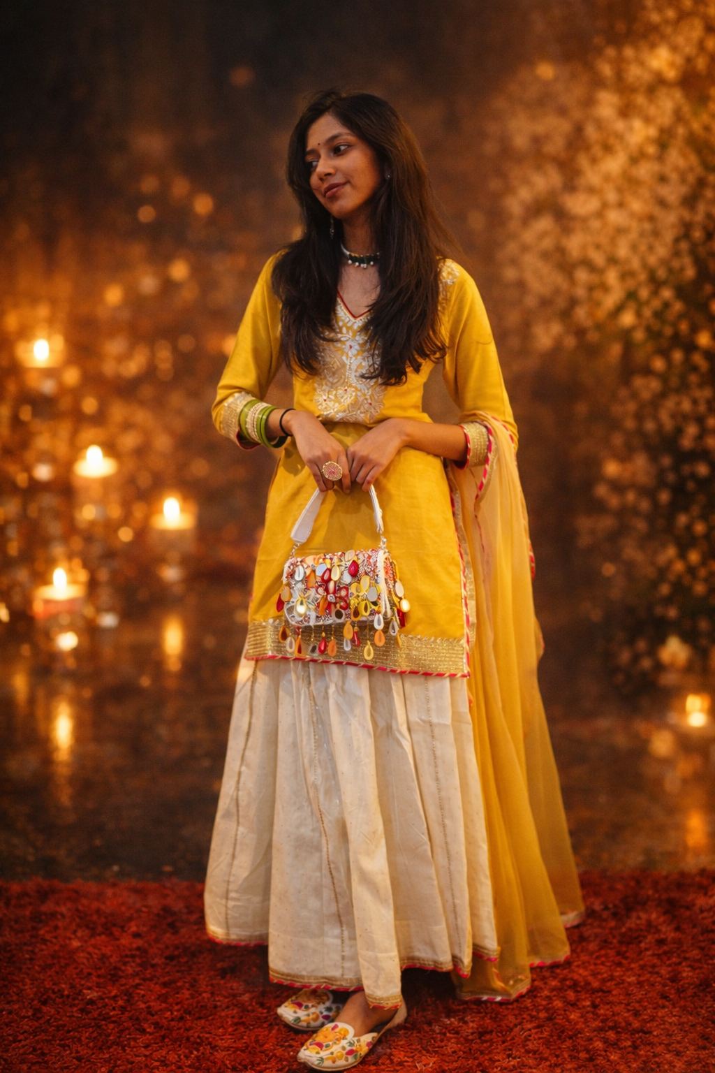 Festive Floral Embroidered Ethnic Jutti