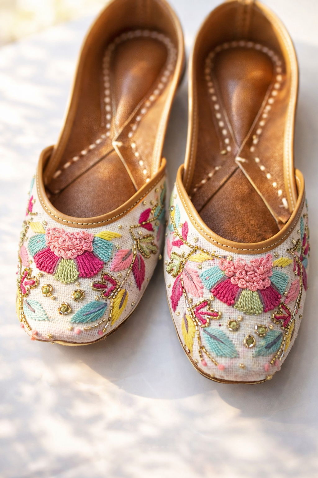 Pastel Bloom Handcrafted Juttis