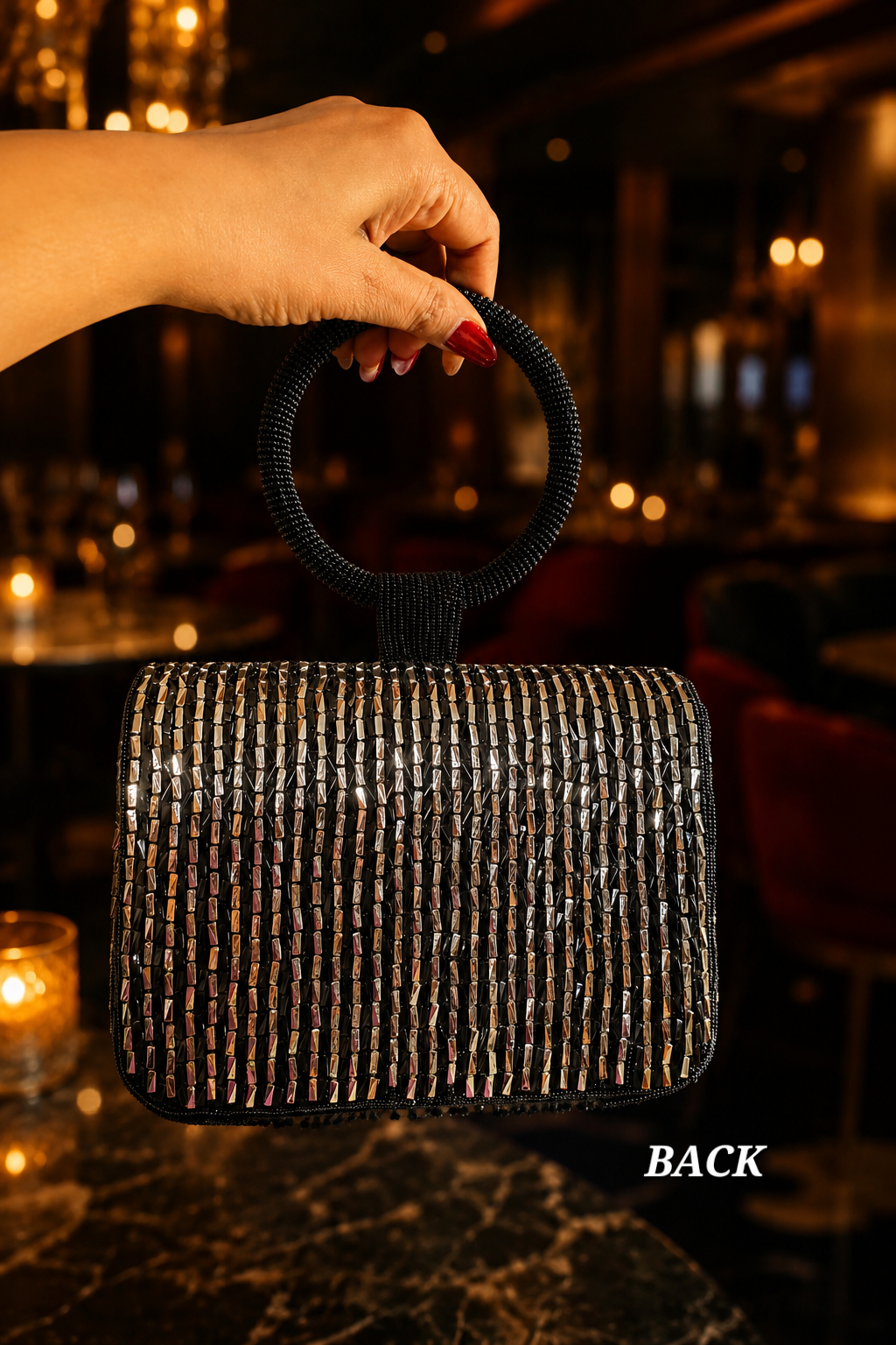 Midnight Shimmer Fringe Bag