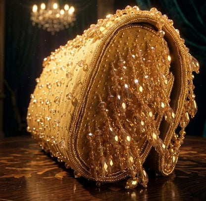 Golden Radiance Embellished Bag
