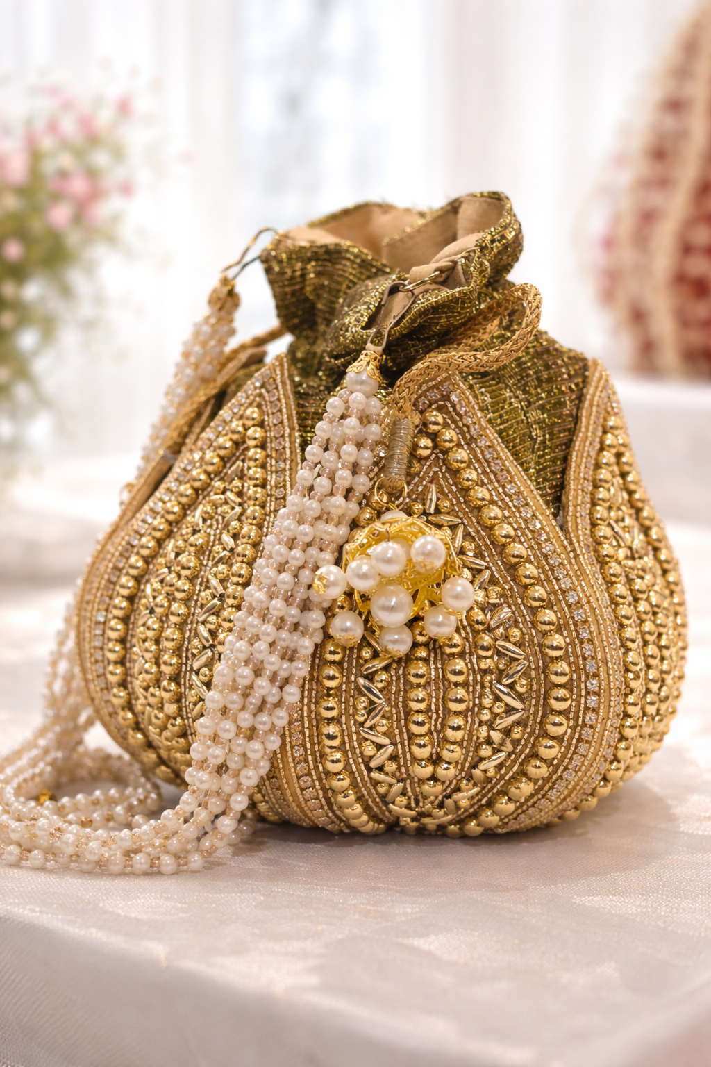 Royal Gold Embellished Potli