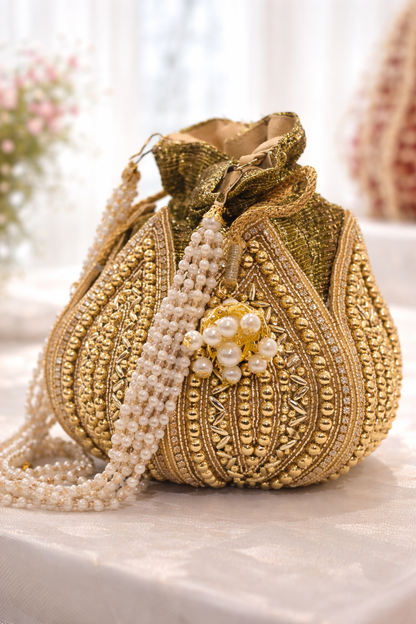 Royal Gold Embellished Potli