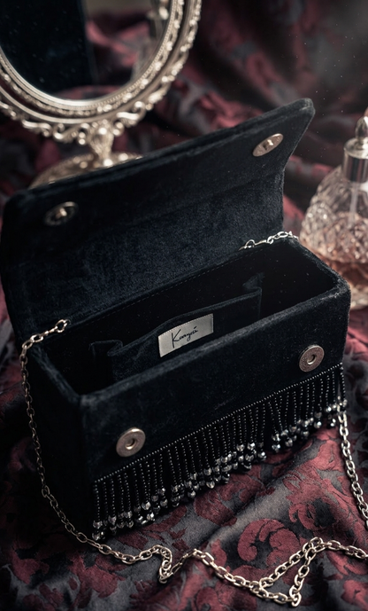 Midnight Noir black Crystal bag