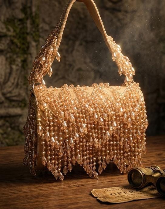 Golden Radiance Embellished Bag