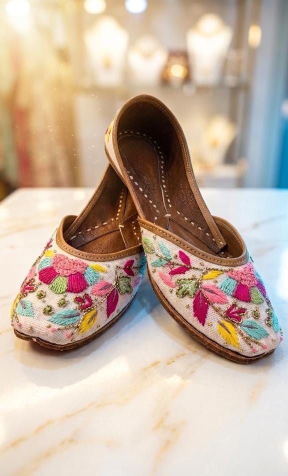 Pastel Bloom Handcrafted Juttis