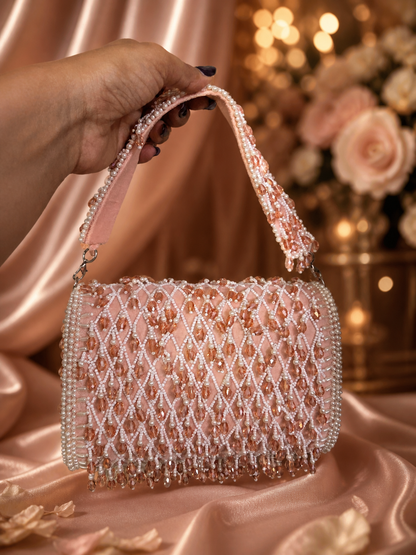 Champagne Pearl Embellished Bag