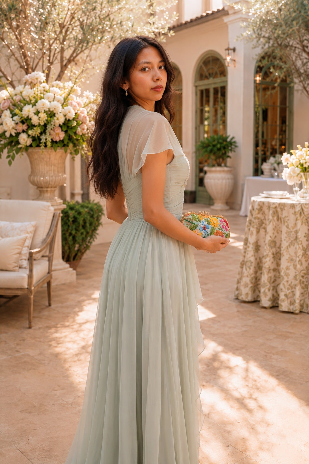 Sea Green Garden Bloom Clutch