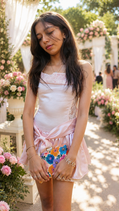 Bloom Luxe Embellished Clutch