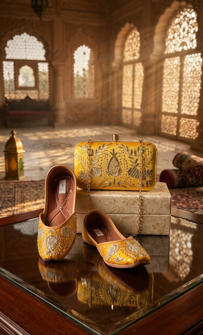 Royal Bloom Jutti & Clutch Set