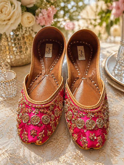 Rani Pink Embellished Juttis