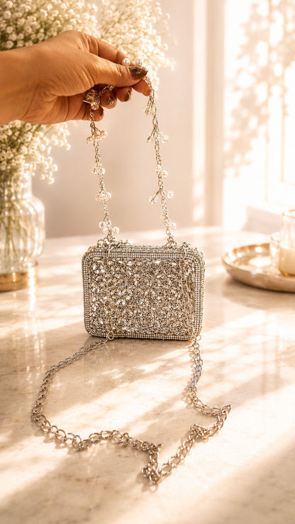 Crystal Bloom Luxe Clutch