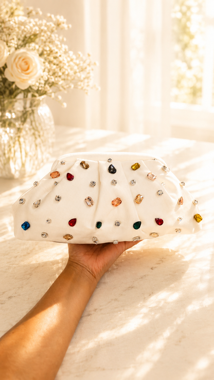Milky White Gemstone Bag