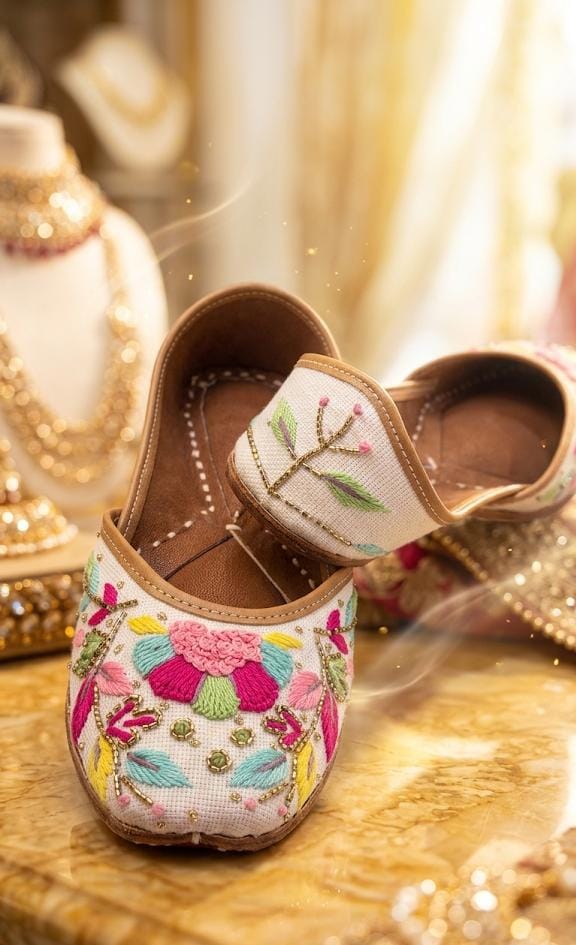 Pastel Bloom Handcrafted Juttis