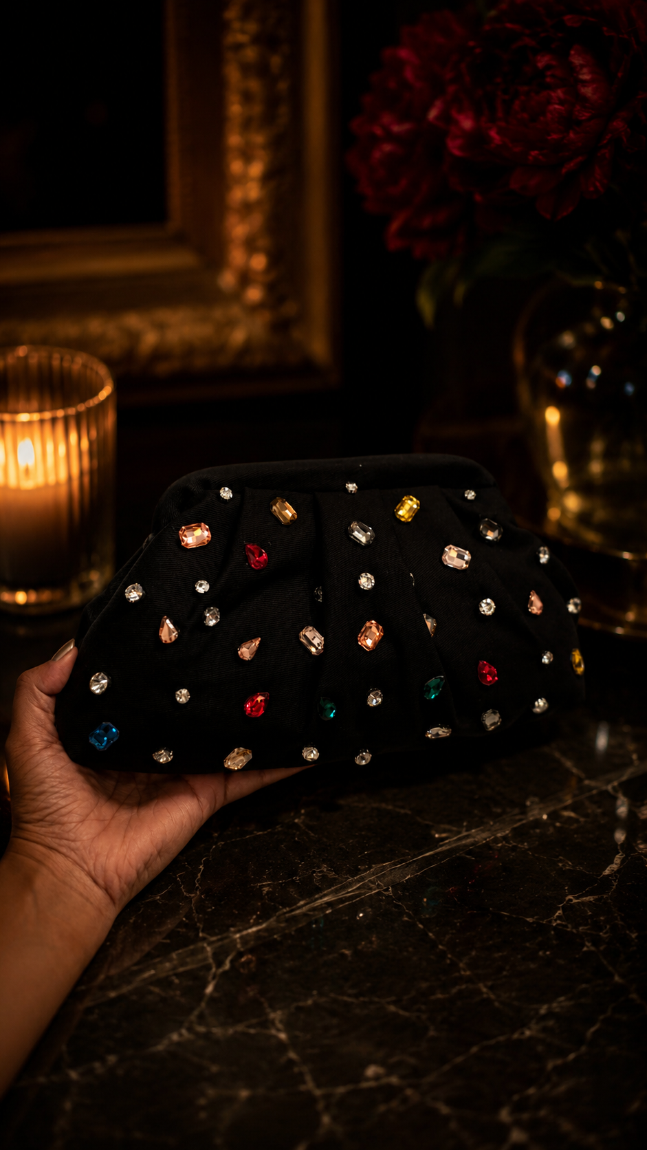 Midnight Sparkle Embellished Bag