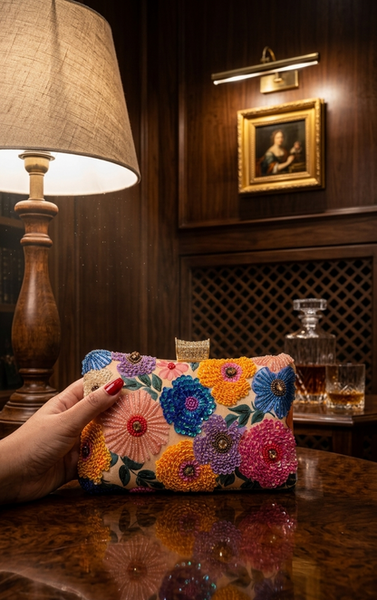 Bloom Luxe Embellished Clutch