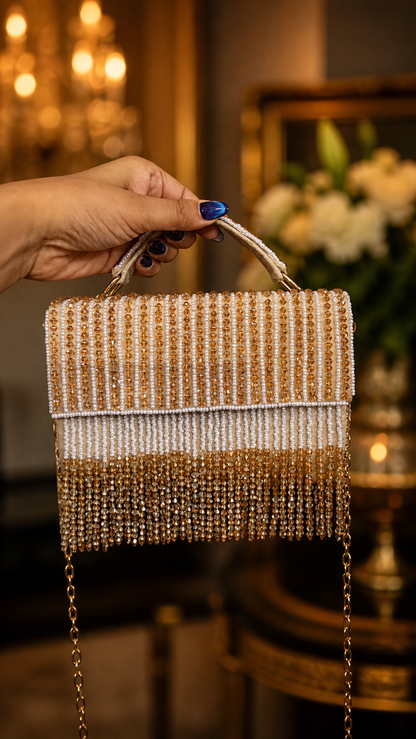Ivory Gold Cascade bag