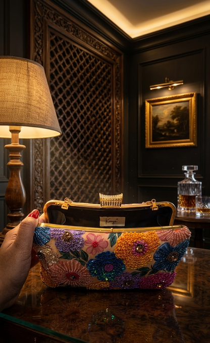 Bloom Luxe Embellished Clutch