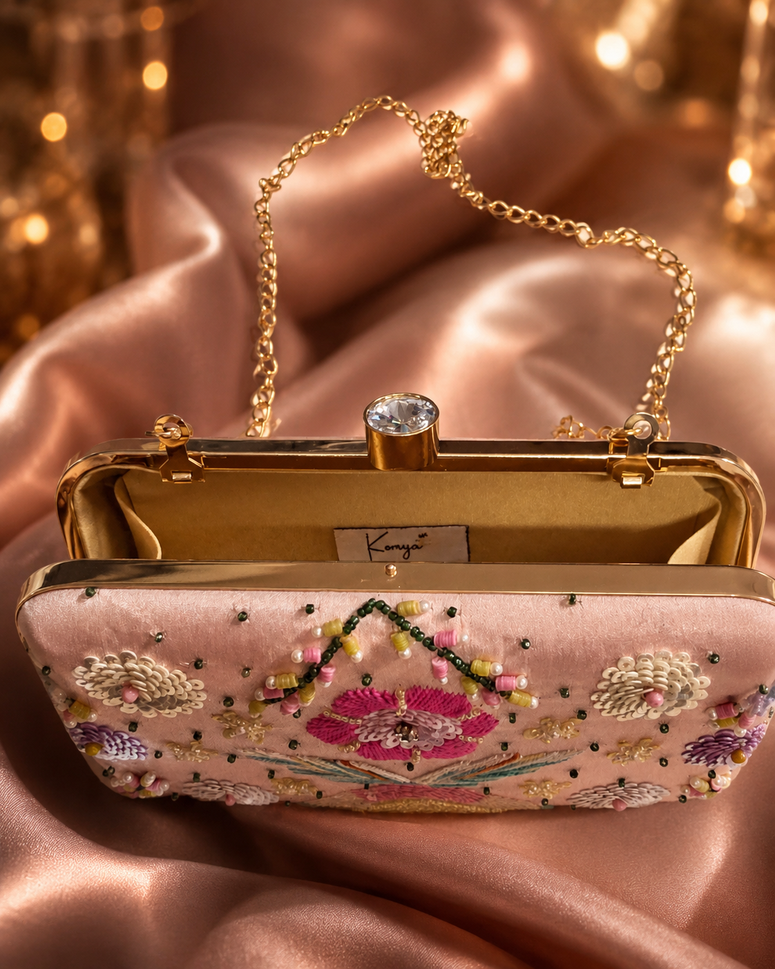 Blush Garden Embellished Clutch