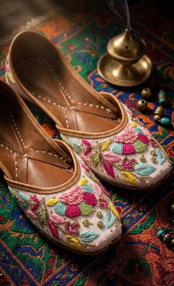 Pastel Bloom Handcrafted Juttis