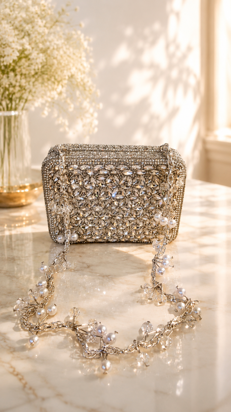 Crystal Bloom Luxe Clutch