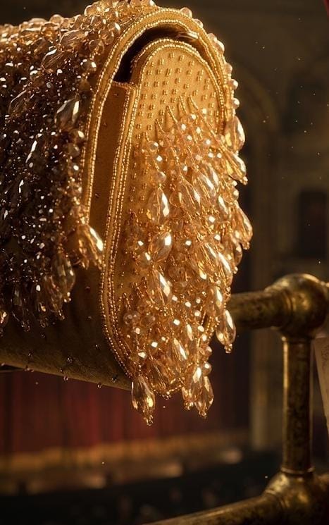 Golden Radiance Embellished Bag
