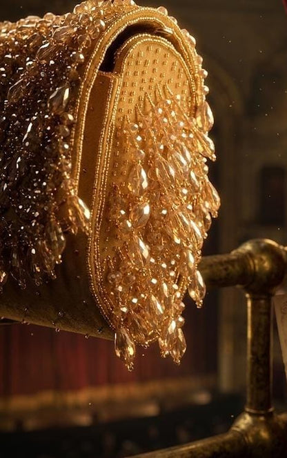 Golden Radiance Embellished Bag