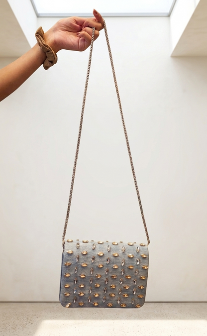 Sky Shimmer Embellished Sling Bag
