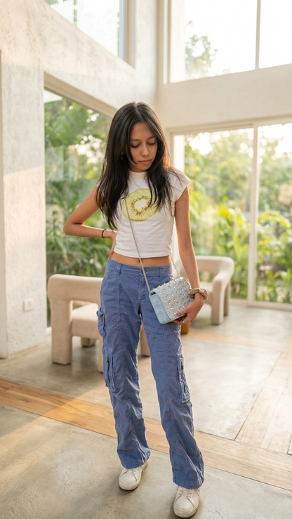 Sky Shimmer Embellished Sling Bag
