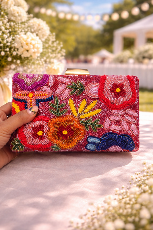 Ruby Bloom Clutch