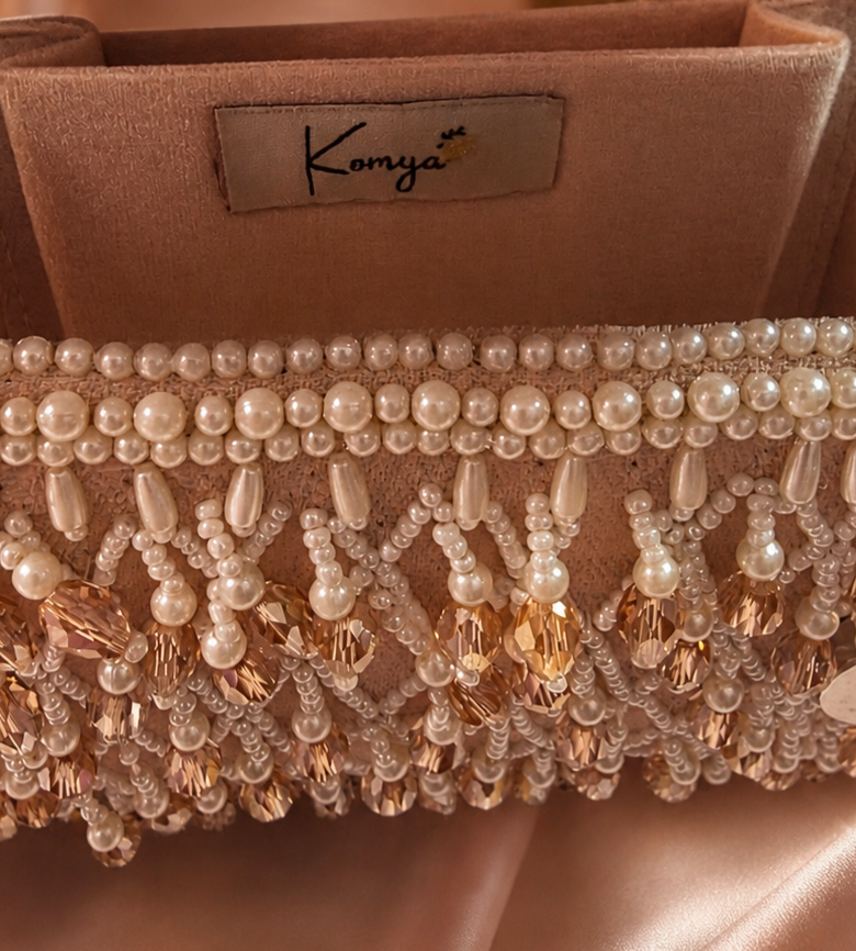 Champagne Pearl Embellished Bag
