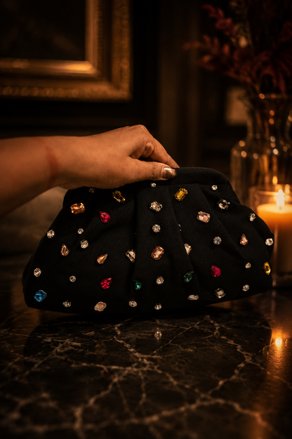 Midnight Sparkle Embellished Bag