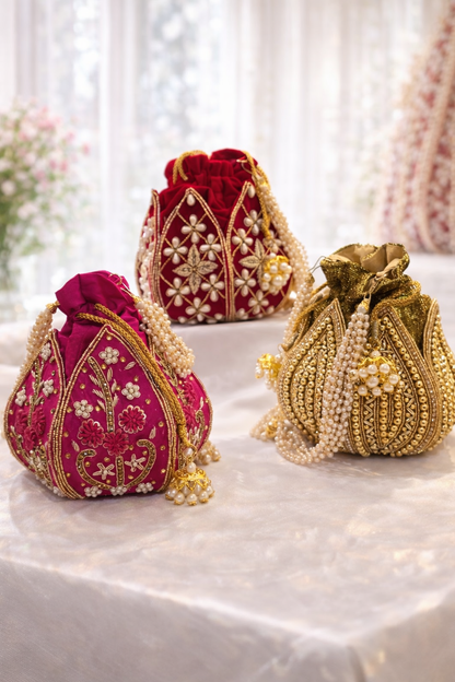 Royal Gold Embellished Potli