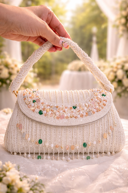 Snow White Pearl Bag