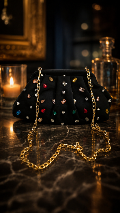 Midnight Sparkle Embellished Bag
