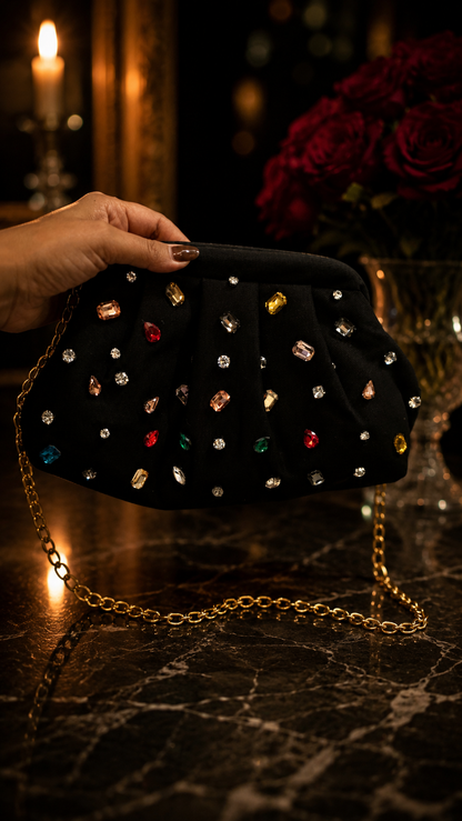 Midnight Sparkle Embellished Bag
