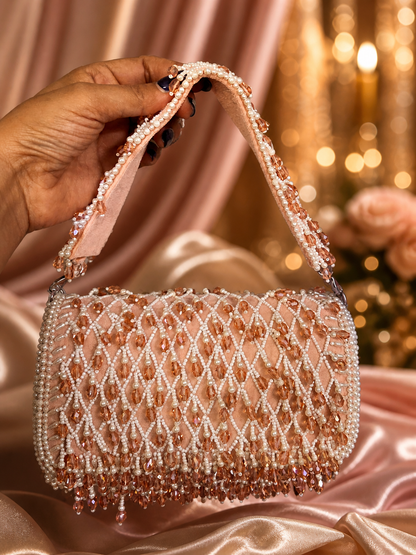 Champagne Pearl Embellished Bag